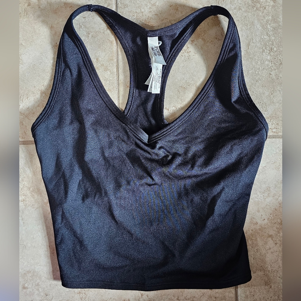 Black Cropped Tank Top